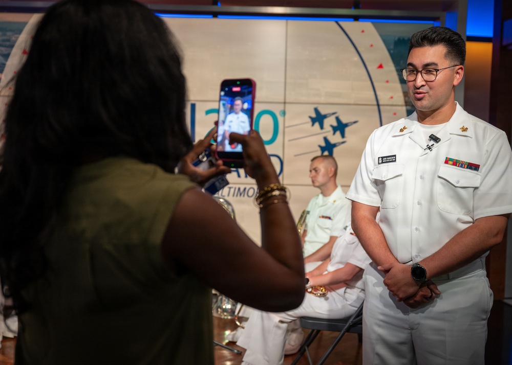 US Navy Band Brass Quintet plays at WJZ-TV Baltimore