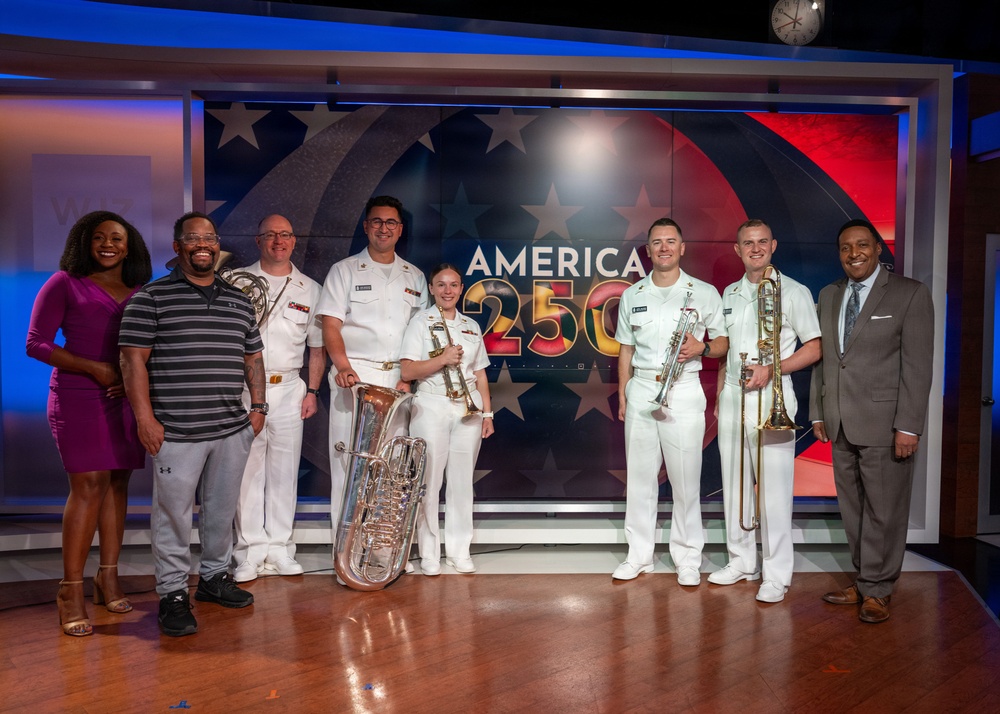 US Navy Band Brass Quintet plays at WJZ-TV Baltimore
