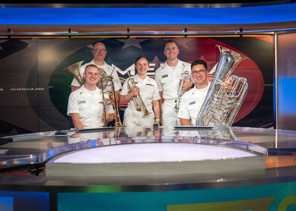 US Navy Band Brass Quintet plays at WJZ-TV Baltimore