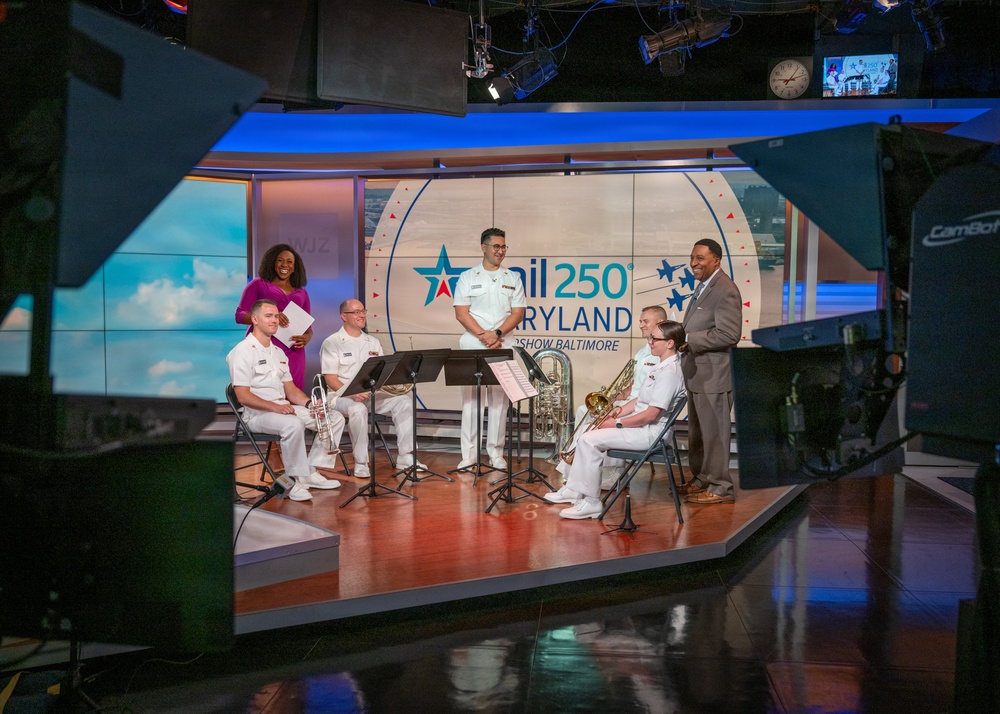 US Navy Band Brass Quintet plays at WJZ-TV Baltimore