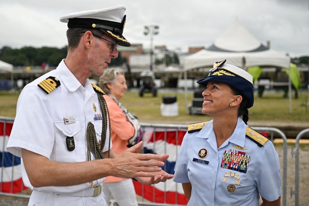 Coast Guard Cutter Eagle leads Sail250 Virginia Parade of Sail
