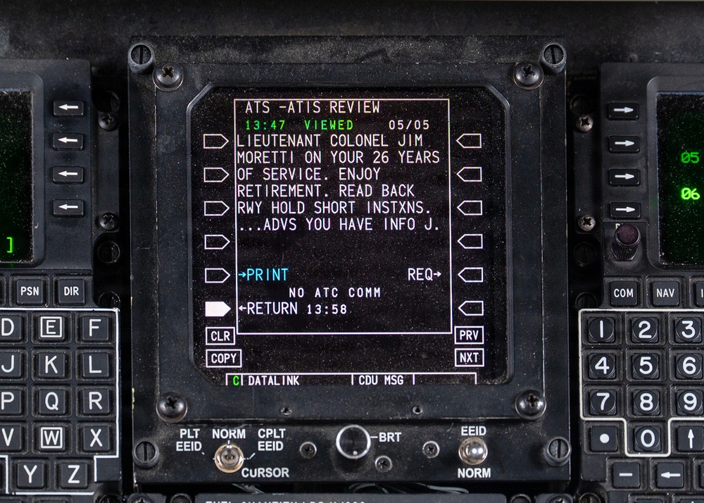 Lt. Col. Jim Moretti Takes His Final Flight