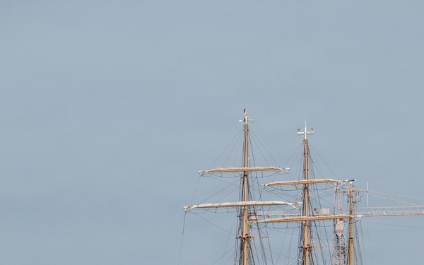 US Coast Guard Cutter Barque Eagle departs Sail250 Virginia