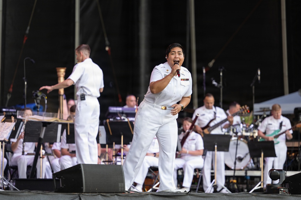 The U.S. Navy Band performs at the Great American State Fair