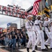 Future Sailors and Navy recruiters from Navy Talent Acquisition Group Mid-America take part in the 68th Annual Cardinal Company event