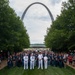 Future Sailors and Navy recruiters from Navy Talent Acquisition Group Mid-America take part in the 68th Annual Cardinal Company event