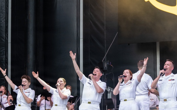 The U.S. Navy Band performs at the Great American State Fair