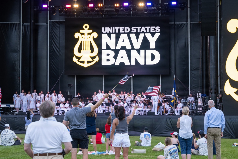 The U.S. Navy Band performs at the Great American State Fair