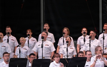 The U.S. Navy Band performs at the Great American State Fair