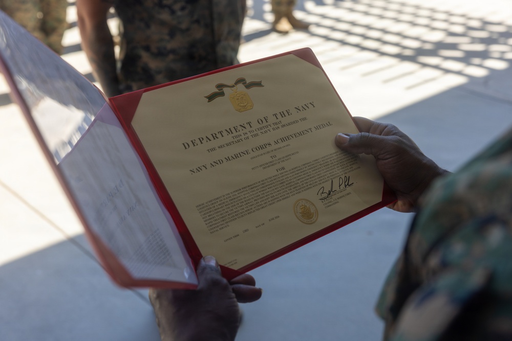 Petty Officer 1st Class Giuseppe Riccio Awarded Navy and Marine Corps Achievement Medal for Life-Saving Measures
