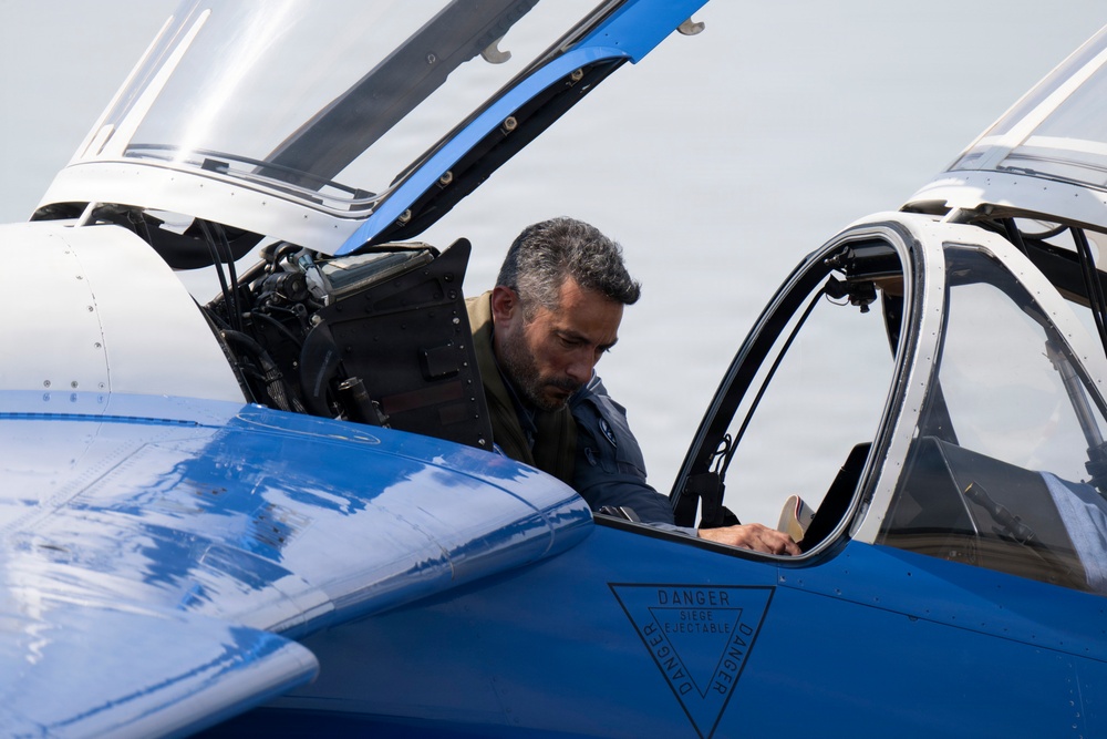 Patrouille de France demo team prepares for Liberté 250 over Joint Base Andrews