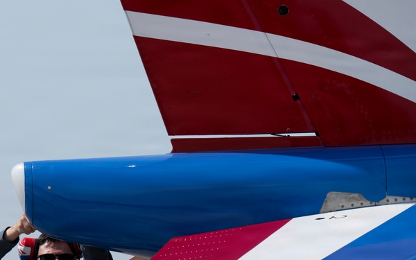 Patrouille de France demo team prepares for Liberté 250 over Joint Base Andrews