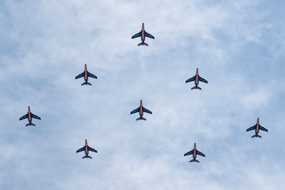 Patrouille de France demo team prepares for Liberté 250 over Joint Base Andrews