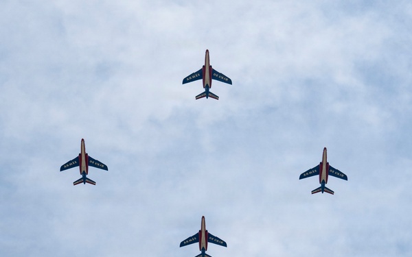 Patrouille de France demo team prepares for Liberté 250 over Joint Base Andrews