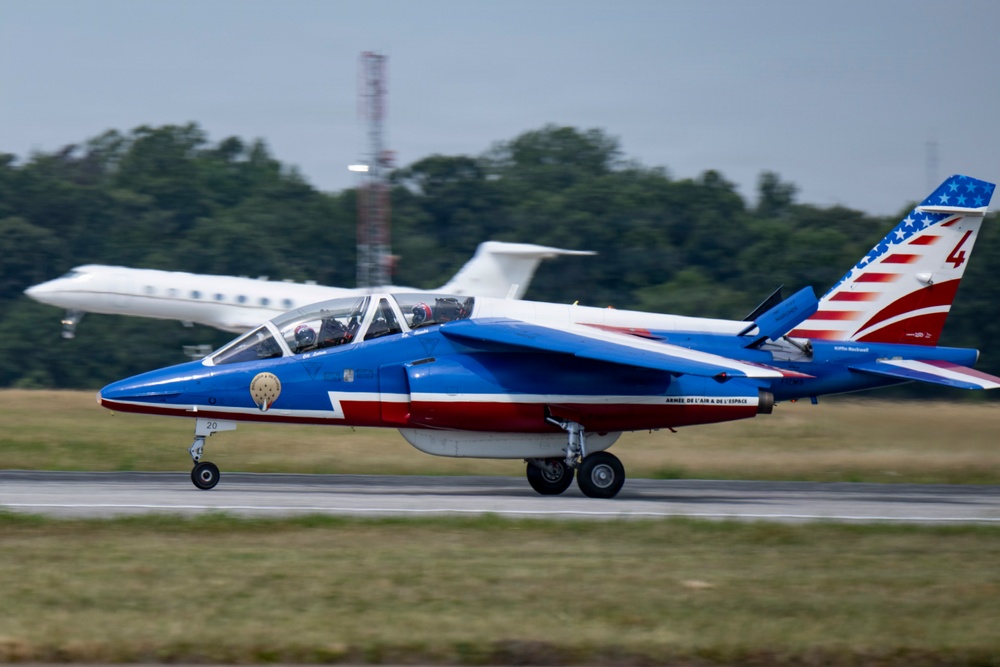 Patrouille de France demo team prepares for Liberté 250 over Joint Base Andrews