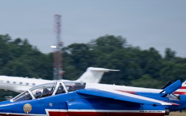 Patrouille de France demo team prepares for Liberté 250 over Joint Base Andrews