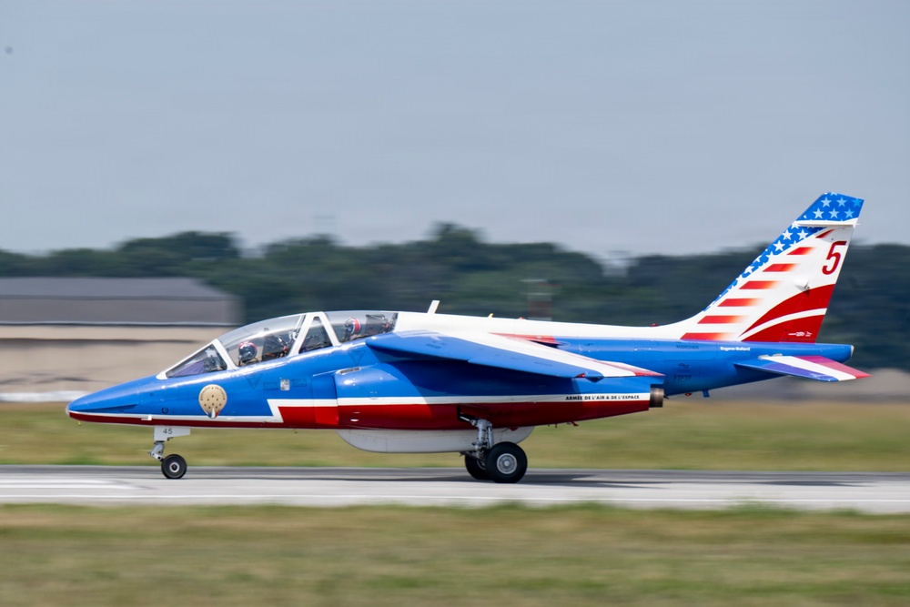 Patrouille de France demo team prepares for Liberté 250 over Joint Base Andrews