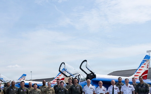 Patrouille de France demo team prepares for Liberté 250 over Joint Base Andrews