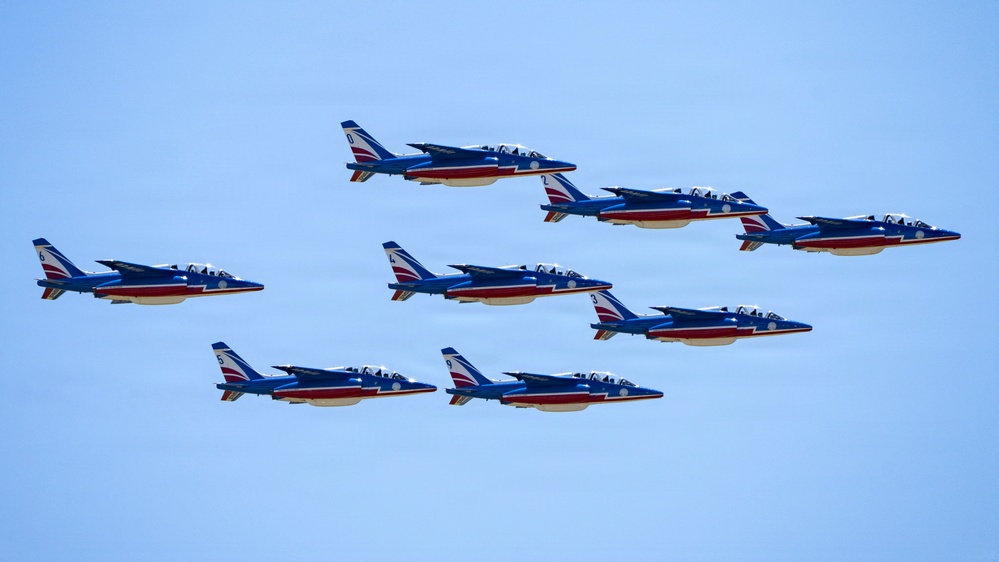 Patrouille de France demo team prepares for Liberté 250 over Joint Base Andrews