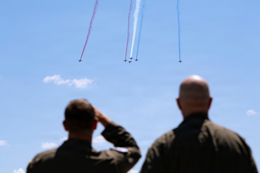 Patrouille de France demo team prepares for Liberté 250 over Joint Base Andrews