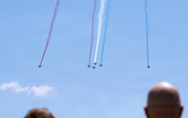 Patrouille de France demo team prepares for Liberté 250 over Joint Base Andrews