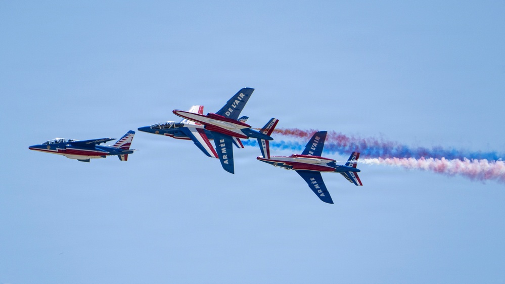 Patrouille de France demo team prepares for Liberté 250 over Joint Base Andrews