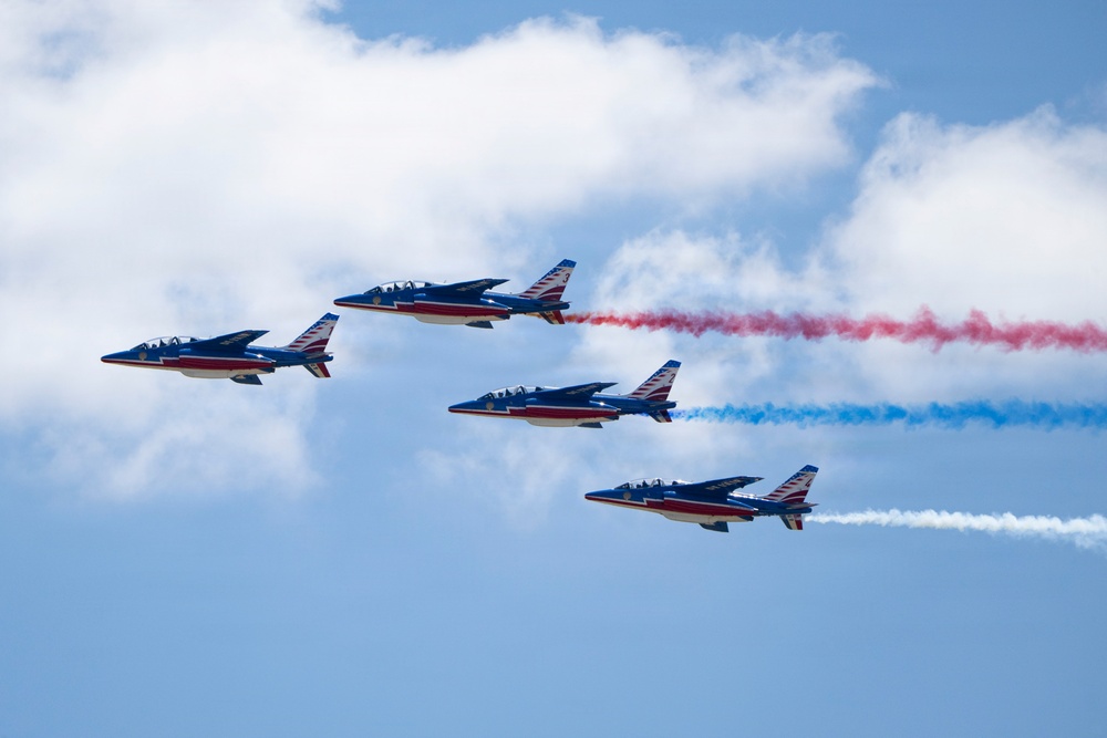 Patrouille de France demo team prepares for Liberté 250 over Joint Base Andrews