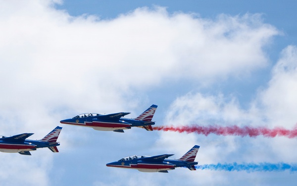Patrouille de France demo team prepares for Liberté 250 over Joint Base Andrews