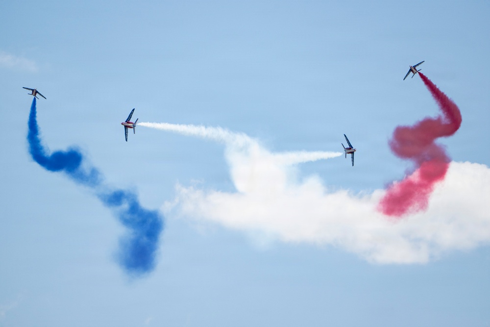 Patrouille de France demo team prepares for Liberté 250 over Joint Base Andrews