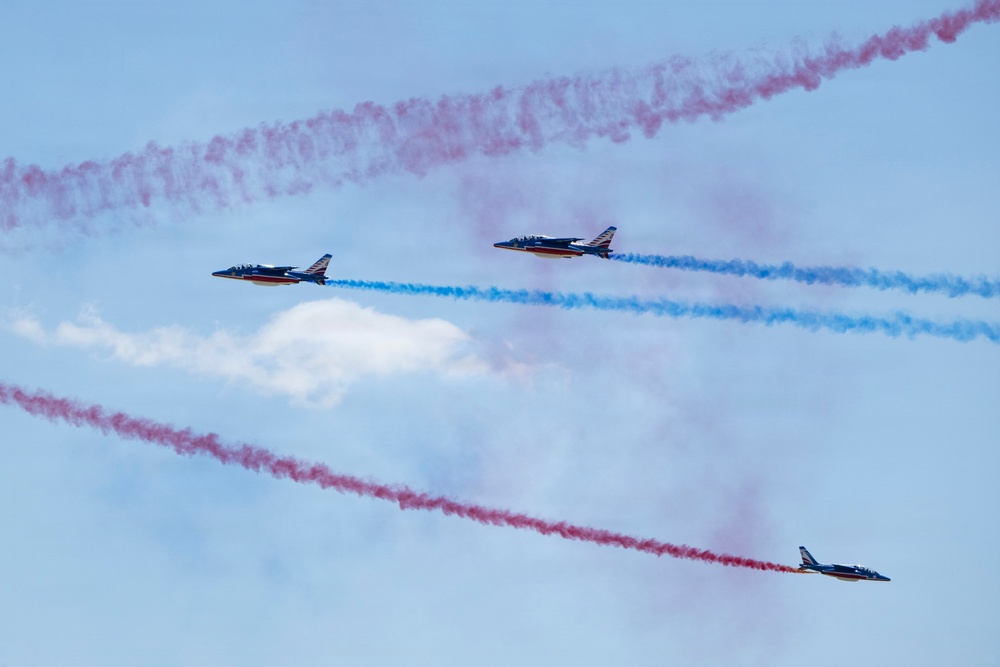 Patrouille de France demo team prepares for Liberté 250 over Joint Base Andrews