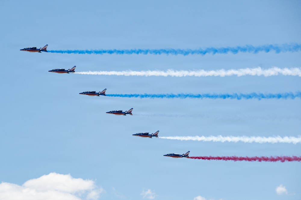Patrouille de France demo team prepares for Liberté 250 over Joint Base Andrews