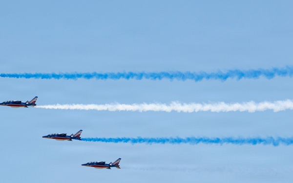 Patrouille de France demo team prepares for Liberté 250 over Joint Base Andrews