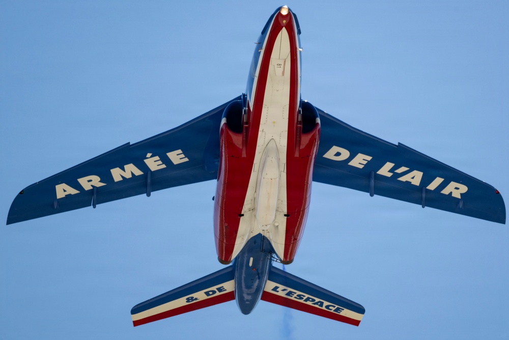 Patrouille de France demo team prepares for Liberté 250 over Joint Base Andrews