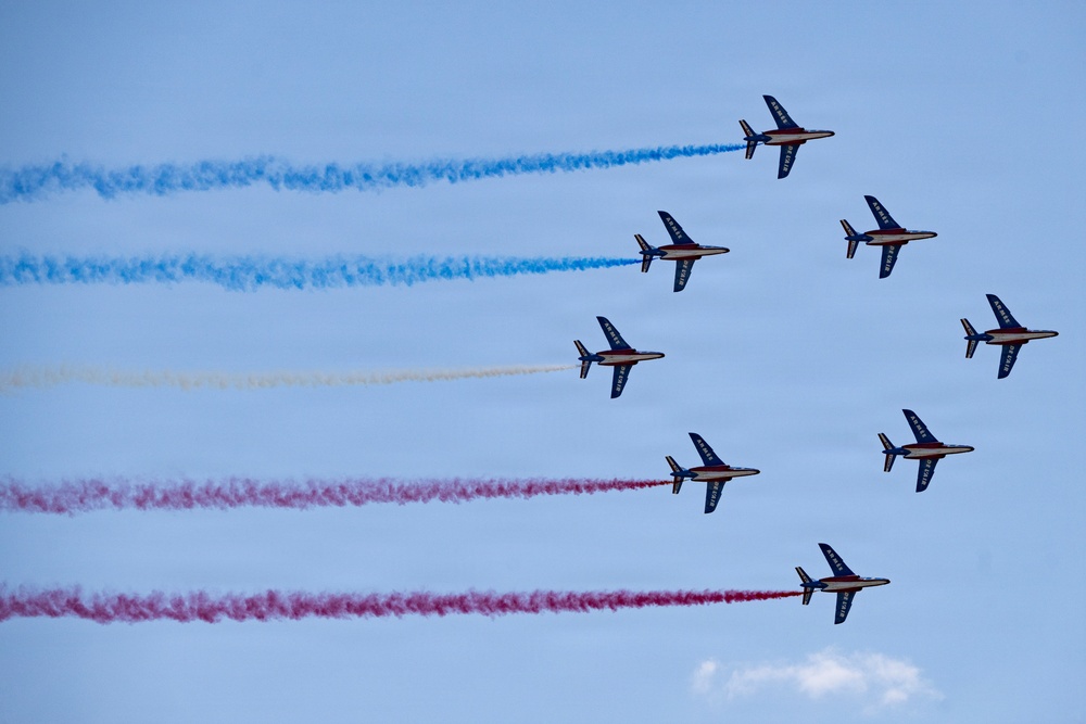 Patrouille de France demo team prepares for Liberté 250 over Joint Base Andrews