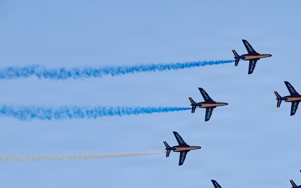 Patrouille de France demo team prepares for Liberté 250 over Joint Base Andrews