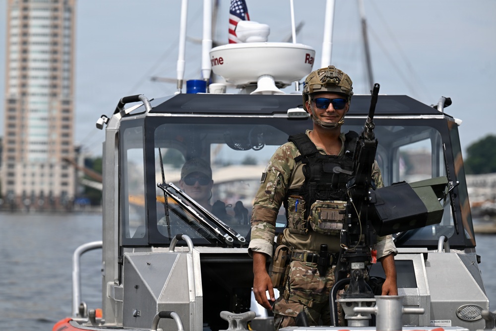 USCG Personnel Conduct Waterway Patrol Operations for Sail 250