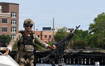 U.S. Coast Guard Maritime Security Patrolling the Baltimore Inner Harbor for Sail 250