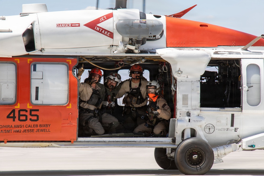 Chief Hospital Corpsman Tran logs final flight with VX-31 search and rescue
