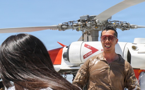 Chief Hospital Corpsman Tran logs final flight with VX-31 search and rescue