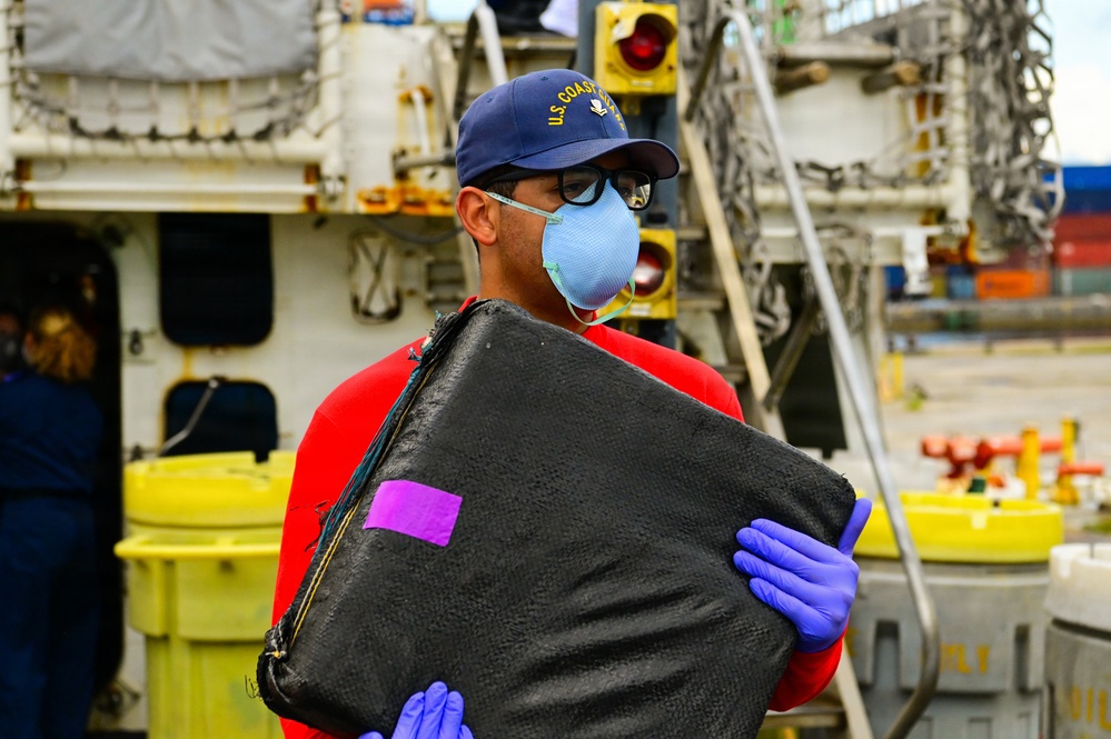 Coast Guard offloads over $63M in illicit drugs interdicted in Eastern Pacific Ocean