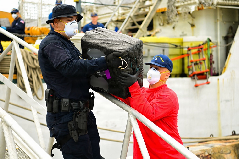 Coast Guard offloads over $63M in illicit drugs interdicted in Eastern Pacific Ocean