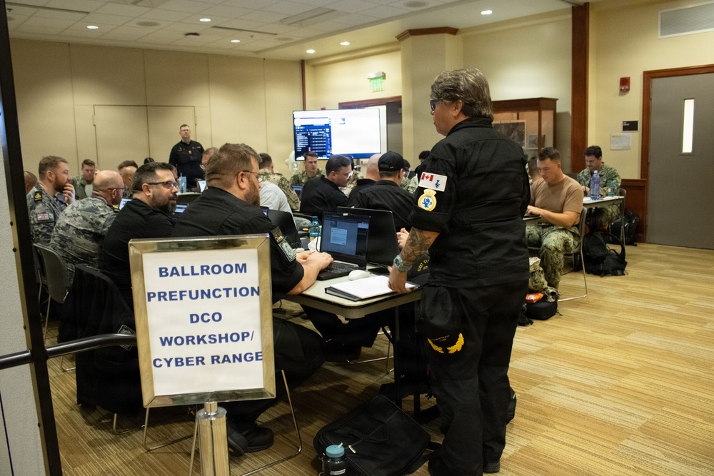 Allied nations participate in a joint cyber workshop during RIMPAC 2026