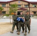 U.S. Marines with 1st MARDIV hold morning colors ceremony