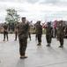 U.S. Marines with 1st MARDIV hold morning colors ceremony