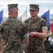 U.S. Marines with 1st MARDIV hold morning colors ceremony