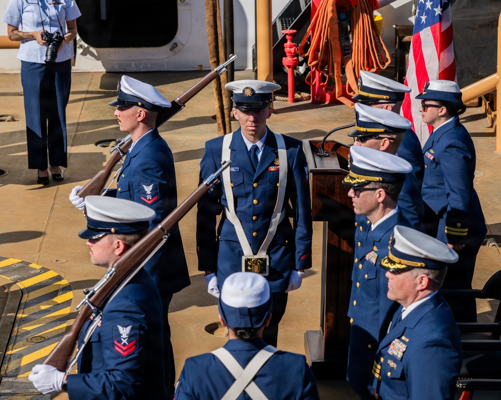 Coast Guard Cutter Cypress holds change of command ceremony
