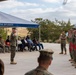 U.S. Marines with 1st MARDIV hold morning colors ceremony