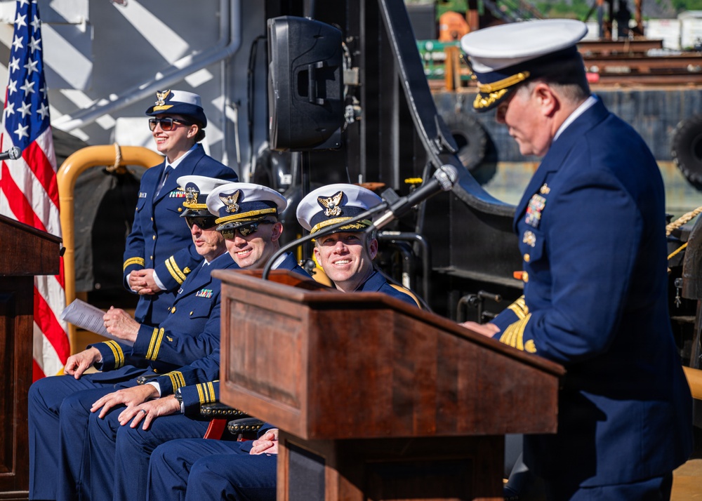Coast Guard Cutter Cypress holds change of command ceremony
