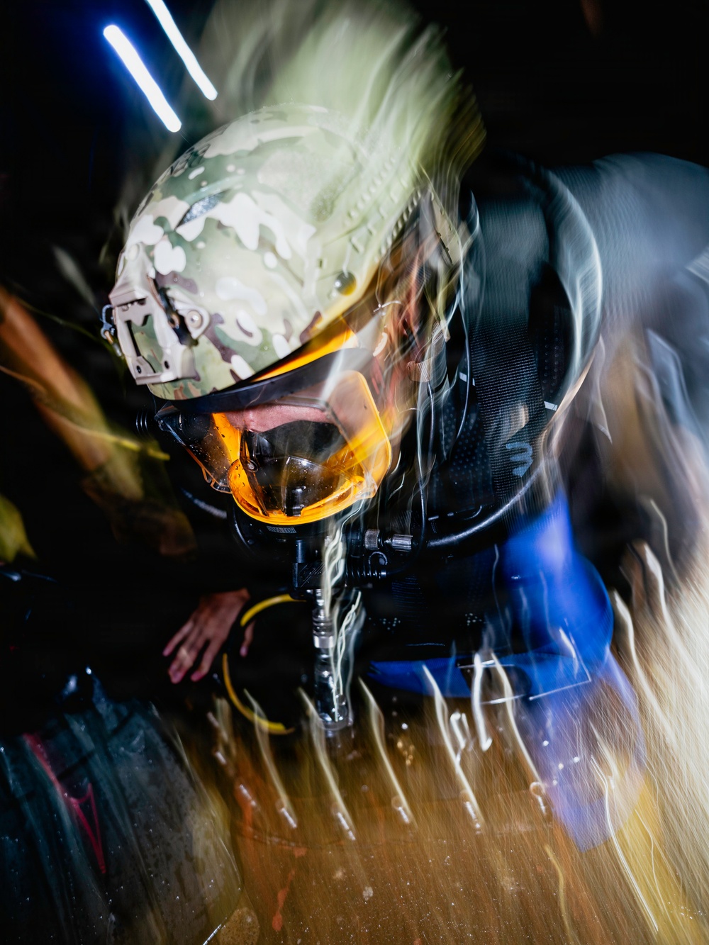 U.S. Navy Divers Conduct Enclosed Space Diving Training