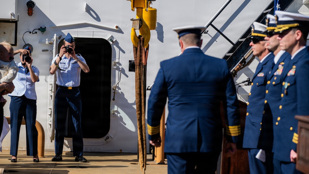 Coast Guard Cutter Cypress holds change of command ceremony